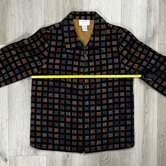 Vintage Tradition Petite Black/Multicolour Size 8P Jacket - Picture 4 of 6